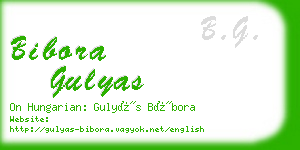 bibora gulyas business card